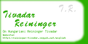 tivadar reininger business card